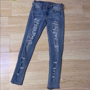 American Eagle destroyed denim jeans